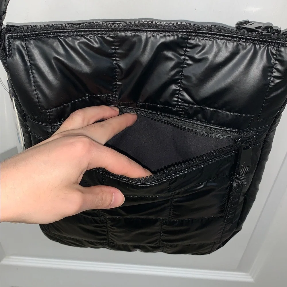Pajar Black Quilted Puffer Crossbody